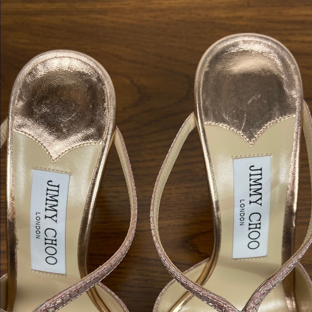 Jimmy Choo Anise 95 Ballet Pink Diamond Glitter Stiletto Heels EU 37 US 7 NEW - Picture 8 of 15